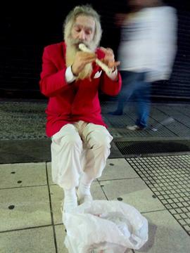 Flautista de la calle Lavalle